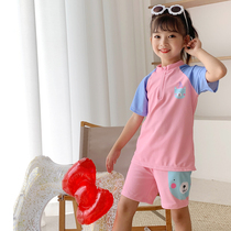 Girls new childrens split swimsuit childrens childrens childrens cute summer sunscreen quick-drying swimsuit suit