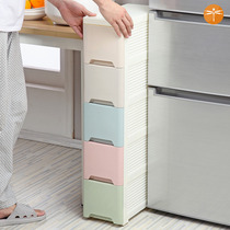 Storage cabinet drawer-type small bedroom slit multi-layer wall side floor-standing modern room creative finishing frame