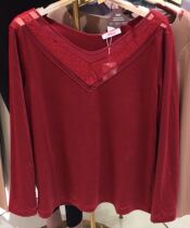 New AW warm silk splicing V-neck warm thick autumn coat AM723311