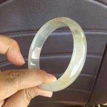 Xinjiang gold silk jade bracelet gemstone light ice bottom floating flower jade bracelet natural A goods 62mm