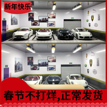 Fast passion 1 18 simulation car model underground garage car parking lot model scene toy dustproof display box