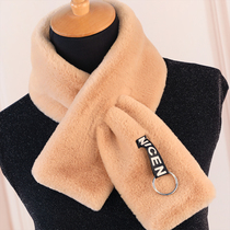 Mole Bubble Han Edition Winter New Imitation Otto Rabbit Fur Warm Scarves student Jane about fashion Neck 100 Hitch