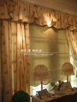 Round points Rose curtains Elegant Eurostyle Curtain curtains American Country Bedroom Curtain Fields Garden Cloth Art Curtains
