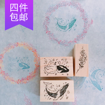 ●JY groceries●Domestic stock Japan nonnlala Plant animal wooden seal Made in Japan