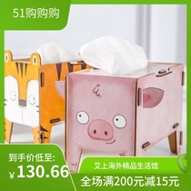 German Werkhaus paper towel containing box Creative Tiger tissue box wooden tea table napkin box cramps paper box