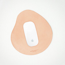MISKSOLA retro mouse mat plant tannic leather handmade pebble element minimalist original design artisan