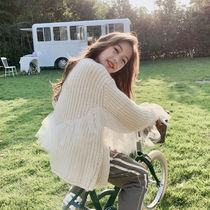 Girls Knitted Cardigan 2020 New Spring and Autumn Dress Fashionable Fashionable for Childrens Girls Sweater Jacket