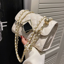 France Cone Koe genuine leather chain exploits small square bag bag woman 2022 new slanted satchel bag foreign air single shoulder bag