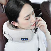Car Headrest Neck Pillow Car U Type Electric Massage Neck Pillow Cervical Spine Pillow Memory Cotton On-board Sleeping Neck Pillow