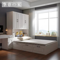  Tatami bed Modern simple storage high box wardrobe bookcase integrated ins Tatami European-style childrens small apartment