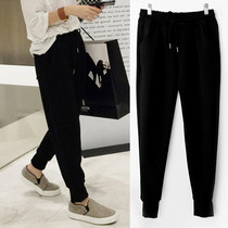 Counter winter Korean loose large size casual sweatpants women plus velvet slim small feet Haren pants tide tide