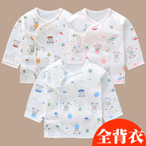 Newborn full back clothes baby blouses monk served autumn and winter hit undershirt 0-6 months first birth baby pure cotton clothes