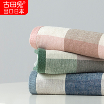 Towel pure cotton face washing household simple plaid gauze soft couples cleansing towel thickened water absorption does not lose hair