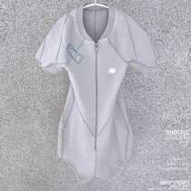 (Official direct mail) SMFK silver gray ivory heartbreak Tee 3M reflective slim jumpsuit