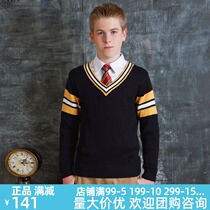 Eaton Gide school uniform childrens clothing spring bottoming sweater for boys and girls pullover knitted woolen winter model 09M103