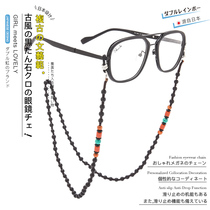 Glasses chain female neck Japanese retro sun glasses eye chain lanyard fashion middle-aged women male sunglasses chain