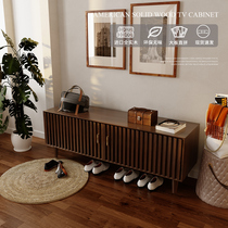 American light lavish door Shoe stool Sitting Style Changing Shoes Cabinet Home Doorway Solid Wood Change of shoes stool Entrance Door with door