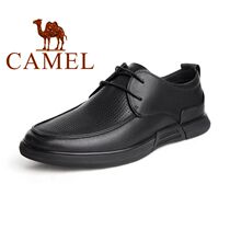 Camel sandals mens genuine leather brand autumn business casual soft bottom soft leather sandals hollow hole soil