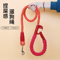 Dog traction rope walking dog rope artifact collar collar explosion-proof rush medium and large dog pet dog chain golden hair supplies