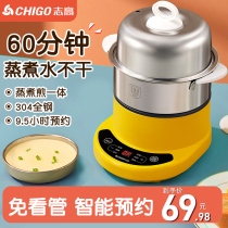 Zhigao Boiled Egg Steamed Egg Steamer Stainless Steel Home Small Automatic Power Cut Multifunction Double Bed Breakfast God 23