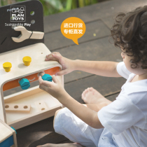  Imported PlanToys workbench robot toolbox Screw assembly engineering set Childrens wooden toys