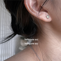 hellojune to make old 925 silver earrings glass Hearts Mini loving ears Loving Shape Earbone Nails