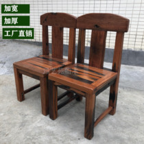 Old Ship Wooden Back Chair Solid Wood Dining Chair Home Dining Shop Simple Office Chair Retro Outdoor Leisure Small Wooden Chair