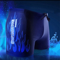 Explosive flame mens mens fat plus flat corner swimming trunks hot spring swimming trunks mens swimsuit comfortable fashion
