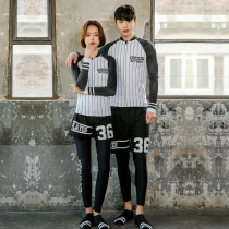 Diving suit jellyfish long sleeve beach swimwear zipper couple hot spring skinny snorkeling swimsuit