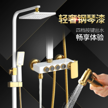Eurostyle black gold shower shower head suit Home full copper bathroom shower toilet booster bath shower shower nozzle