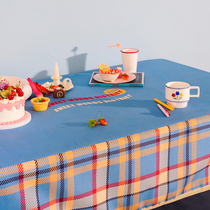 Zuo Xiandun Road Artists Cooperative American Retro Plaid Student Tablecloth Tea Desk Decorative Waterproof Cloth