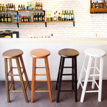 Solid Wood round stools table and stools home wooden benches simple stools low stools cafes stackable square stools