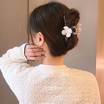 Shell flower grab clip Korean elegant temperament back of the head hairclip shark clip hair catch net red hairpin clip headdress