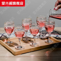 Creative Frosted Phnom Penh Drinking Goblet Glass Wine Hotel Small Cup Household White Glass Beer Cup