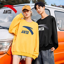 Anta Sweats Men and Women 2021 Autumn Couple Tide Top Loose Long Sleeve Round Neck Running Sportswear