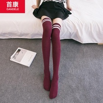 golf socks womens knee socks cotton high socks golf two-bar stockings golf sports long socks