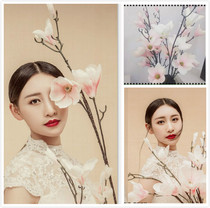 New Chinese style Gongbi painting photo props Flower studio photography props Magnolia location photo shooting fake flowers