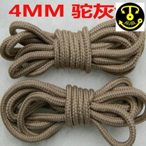 Hot Pins Shoes Rope Strap Outdoor Shoelaces Coarse 4mm Camel Grey Nylon Round Laces Long 80-290CM