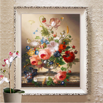 Printed cross stitch 2021 New Line embroidery wine glass Rose cross stitch simple modern small bedroom dining room living room