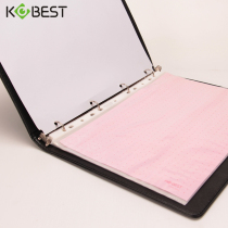 Kangbai A4 Leather loose-leaf data book multi-layer folder 10 60 insert bag 4 holes O-folder printing LOGO
