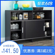 New Sliding Door Side Cabinet Simple Modern Tea Cabinet Locker Microwave Cabinet Kitchen Cabinet Side Cabinet