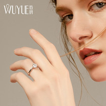 Simulation diamond ring Wedding ring artificial diamond 925 sterling silver ring for women 1 carat Mosan stone zircon plated 18k gold 9