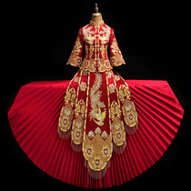 Xiuhe clothing 2021 new bride wedding Chinese dress toast dress ancient dress wedding dress Xiuhe clothing cabinet dress