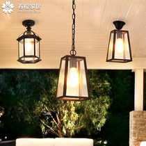 Courtyard Lamp Outdoor Waterproof Home Veranda Garden Large Doorway Balcony Cool Pavilion Gallery Kiosk Modern American Chandelia