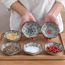 Creative Day Style Ceramic Seasoned Dish Home Dish Saucer Vinegar Dish Kitchen Plum Blossom Shaped Saucer Dish Ceramic Cutlery Home