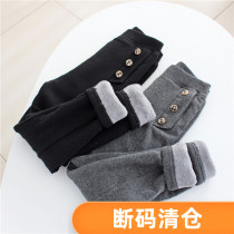 Nhibaby girl gush thickened with underpants winter clip cotton children pants silk cotton pants