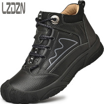 Winter mens shoes mens winter boots high waist and warm snow boots military cotton shoes winter north