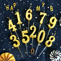 Bake cake decoration metal stereo digital 0-9 birthday cake decoration candle party dessert table dress up