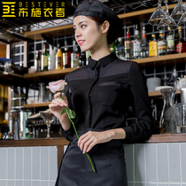 Clothing waiter work clothes female coffee shop Western restaurant milk tea cake shop dining long sleeve autumn and winter set