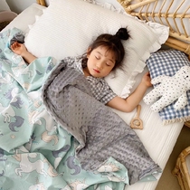 Summer children bean blanket baby soothing cotton quilt cover baby out blanket kindergarten nap quilt